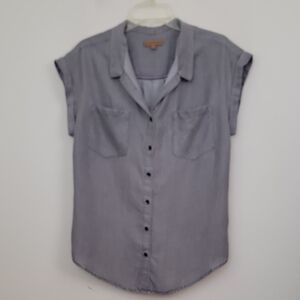 Jachs Girlfriend Gray Sleeveless  Cuffed Sleeves M